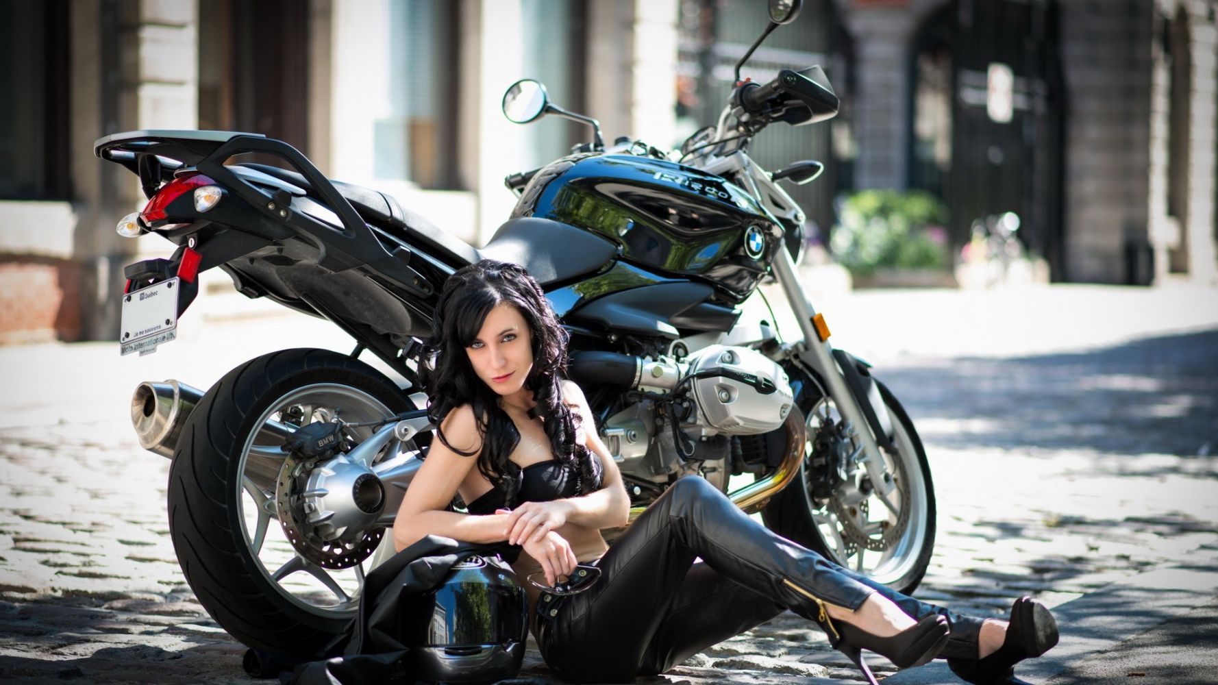 European women on bikes in Kingston