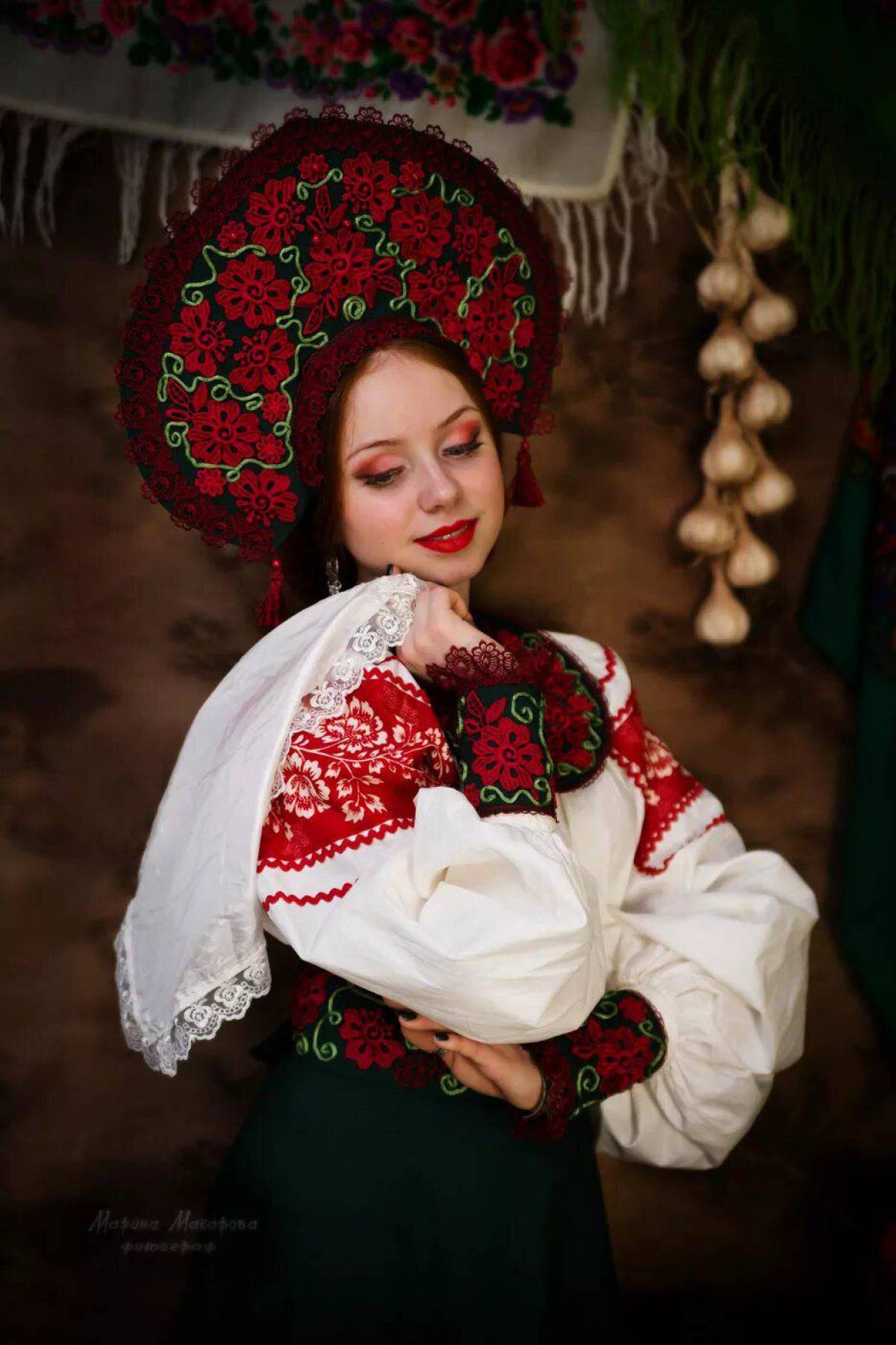 Women in Slavic costumes underwear in Kingston